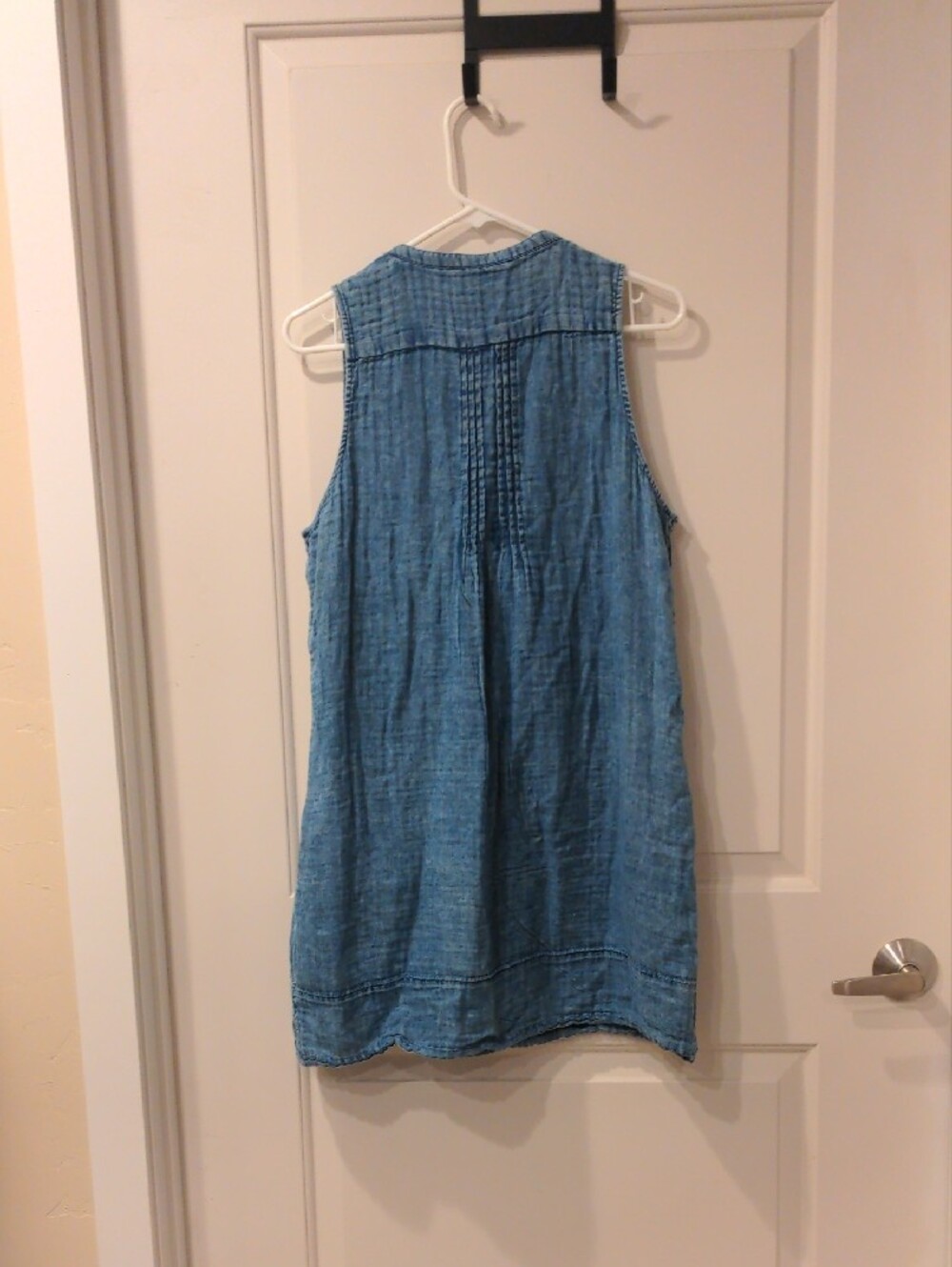 Faherty Denim Blue Sleeveless Mini Dress - Picture 3 of 3
